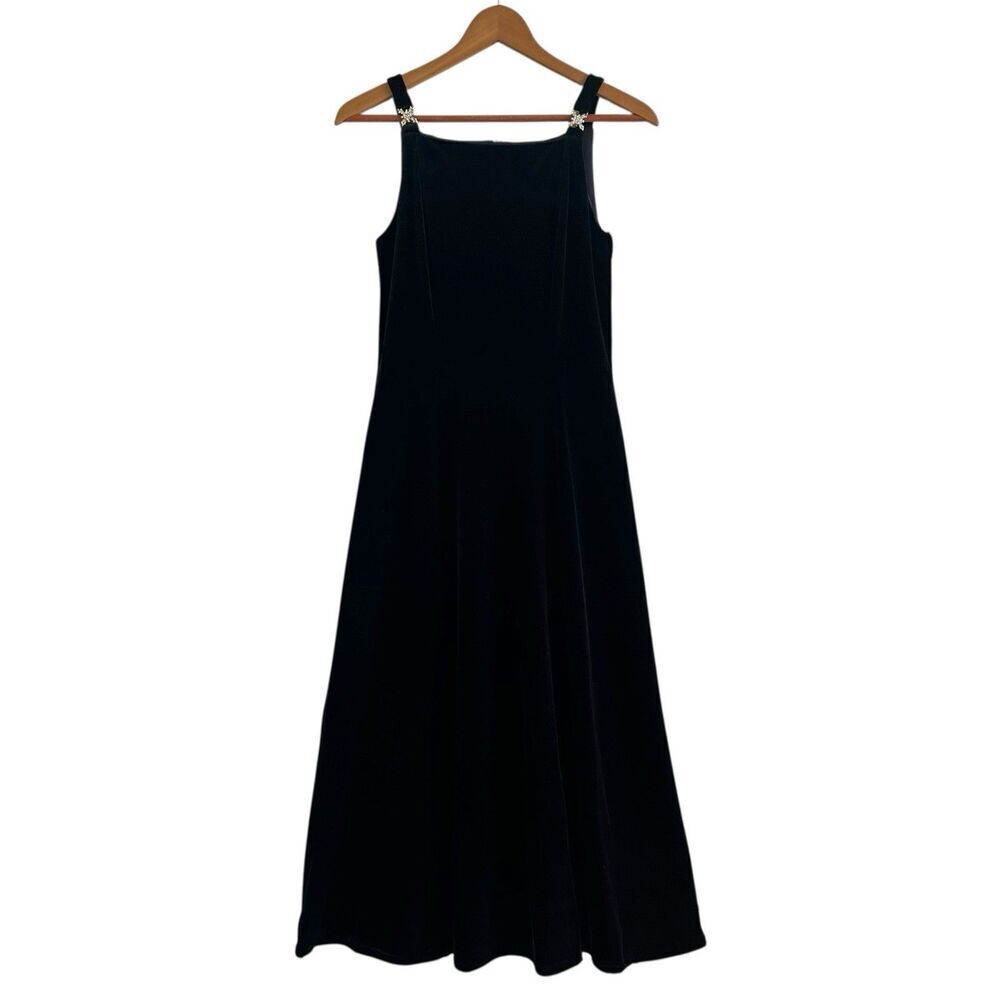 vintage Betsy & Adam black Velvet maxi Dress